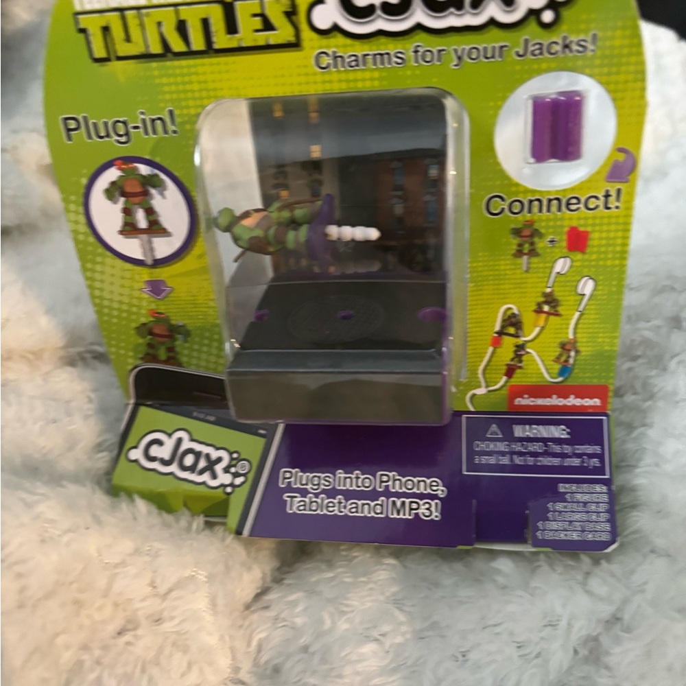 New! Teenage Mutant Ninja Turtles Jax Plug-in Toy - Green and Purple